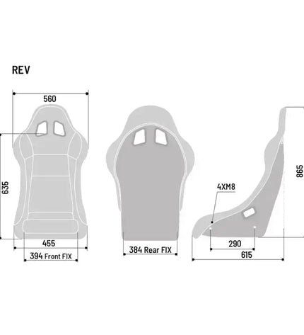 Sparco REV QRT Bucket seat - Black