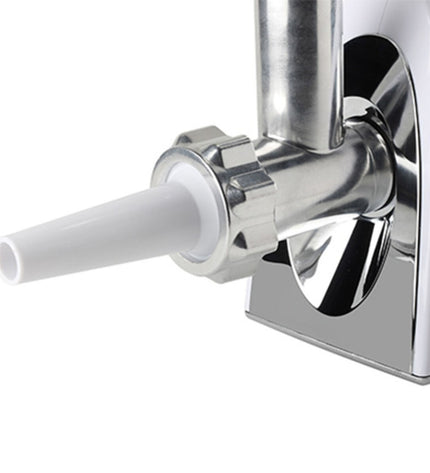 Tristar meat grinder with 1200W power and three cutting discs, suitable for home cooking and small electric kitchen appliances.