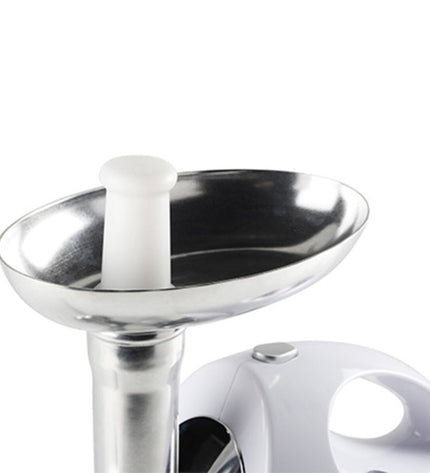 Tristar Maalmachine for home use with 1200W power and three cutting discs, ideal for grinding meat efficiently.